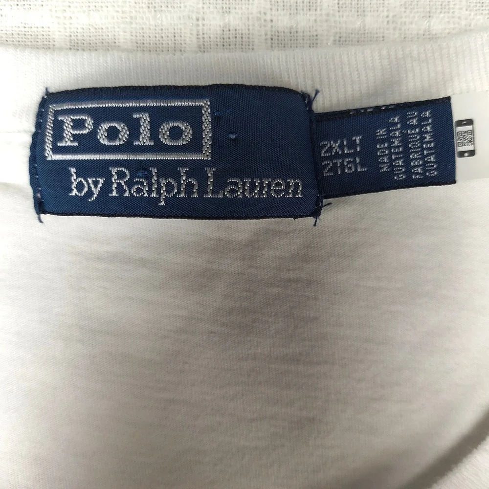 Polo Ralph Lauren Mens 2XLT Off White‎ American Flag Graphic T-Shirt Tall Fit